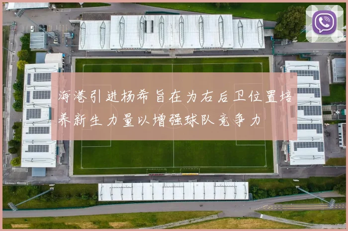 海港引进杨希旨在为右后卫位置培养新生力量以增强球队竞争力
